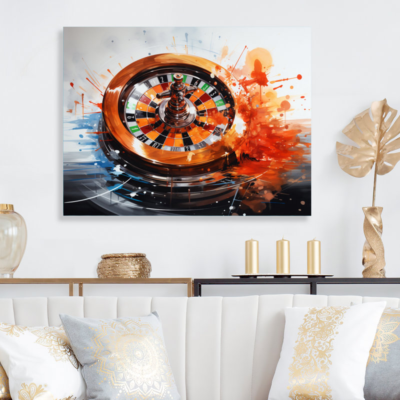 «Casino Royale Roulette II», reproduction sur métal, H 12 po x l 20 po x P 1 po