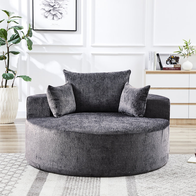 Canapés de compression, fauteuil-lit moderne en mousse chenille de 140 cm pour la maison