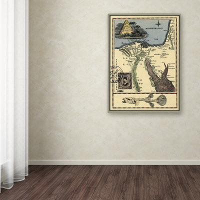 Kaeya, «égyptienne carte», impression sur toile tendue