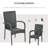 Outsunny Stackable PE Rattan Outdoor Dining Chairs With Cushions, Set Of 4 Patio Wicker Dining Chairs With Armrests And Backrest For Patio, Deck, Cream White
