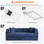 Canapé-lit convertible 5 en 1, canapé-lit modulable en velours côtelé de 200 cm avec structure fixe et mousse haute densité, canapé-lit futon pliable pour salon, chambre, petits espaces, bleu-1676966743