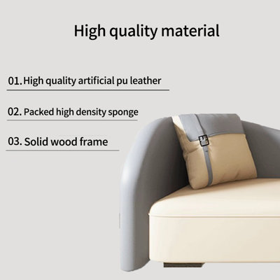 Chaise longue en similicuir Sterline