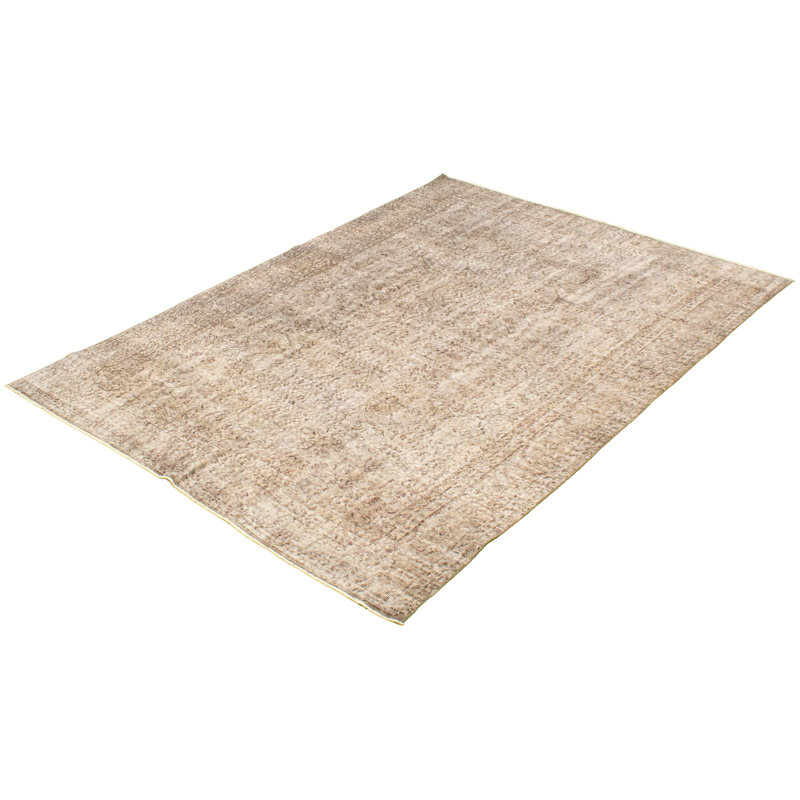 Tapis décoratif en laine de conception unique noué à la main des années 80 en laine de 6 pi 5 po x 9 pi 7 po Désiaee