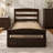 Twin Platform Bed With Storage Drawer And Wood Slat Support No Box Spring Needed-1788316094