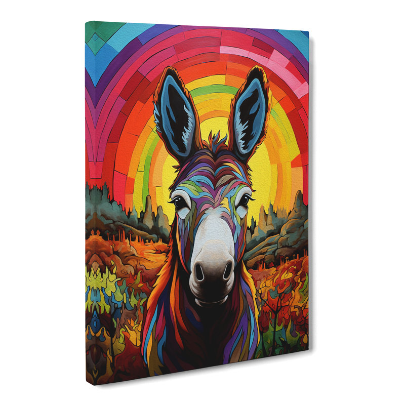 Donkey Colour Field - Print, 76cm H x 50cm W x 3cm D