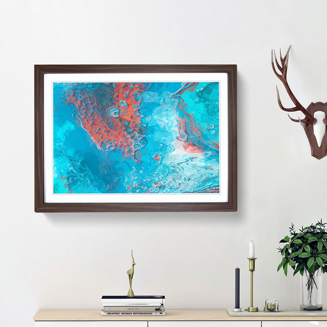 Fire of Subtlety in Abstract - Picture Frame Painting Print