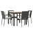 Suprident 4 - Person Wicker Patio Dining Set with Square Table , Cushions Included-2017198309-2017198308
