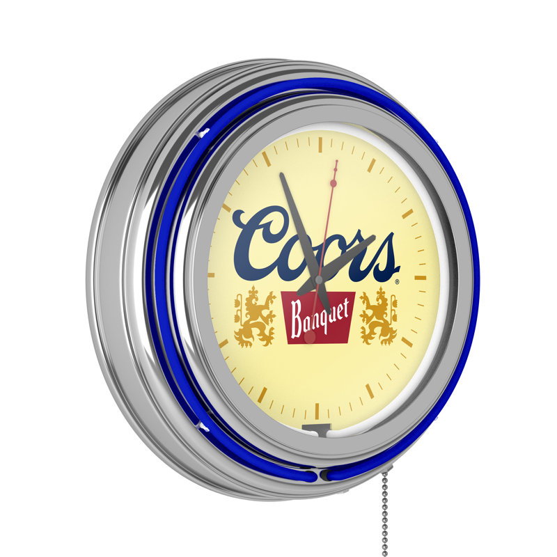 Coors Banquet Logo Retro Neon Wall Clock