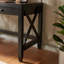Table de bureau à domicile avec deux tiroirs et poignées en bois
