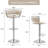 Ginko Modern Swivel Bar Stool with Backrest, Adjustable Height Kitchen Island Stool with Upholstered Seat and Footrest,-93498216-90489197