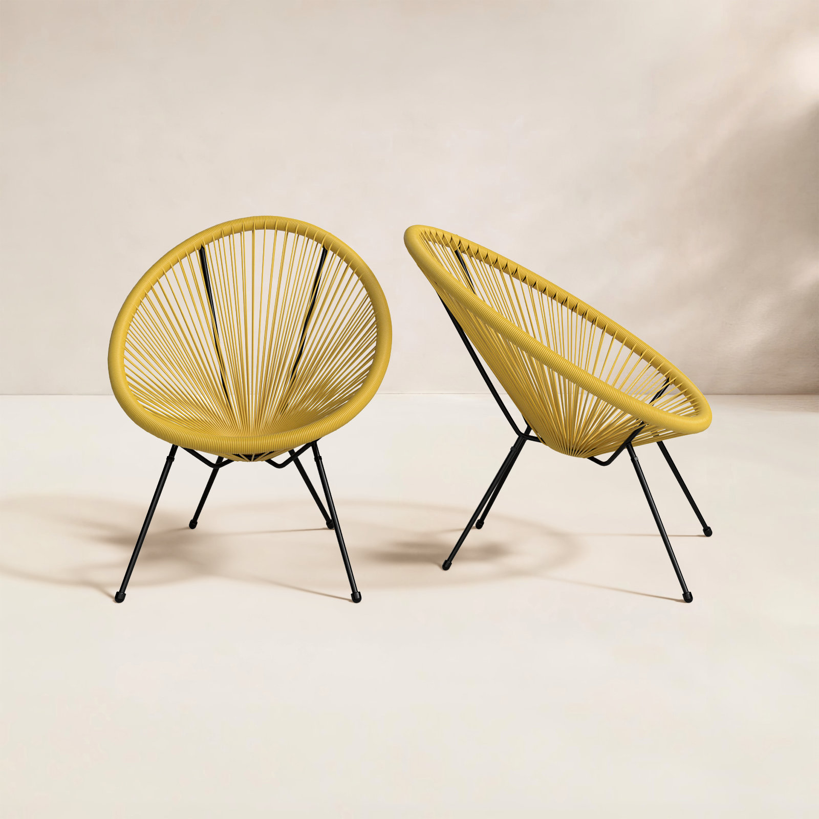 Patio Lounge Chair, Yellow