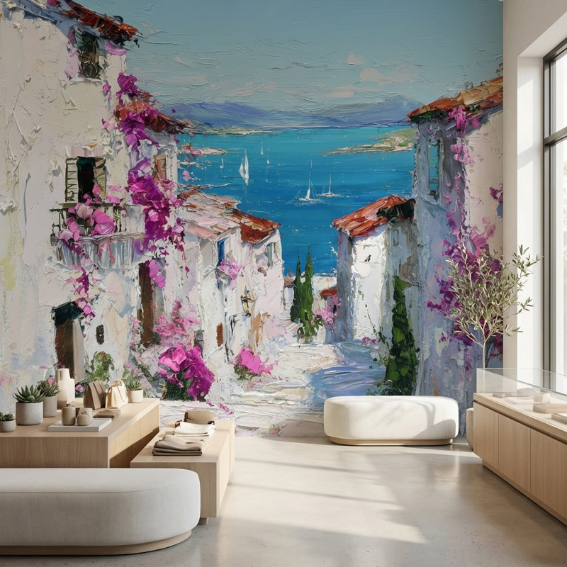 Papier peint mural mural amovible voiliers Walls, 120 po x 96 po, Peler et coller