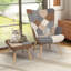 Ladrick Upholstered Accent Chair with Ottoman
