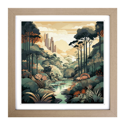 Landscape Deco No.1 - Framed Print