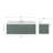   Setsuko 61 Inch Wall-Mounted Single Oval Sink Bathroom Vanity with Pure White Quartz Countertop 1.5 Inch in Vintage Green-590156733-590156732