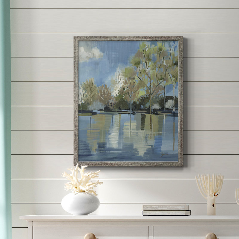 «Enchanted Forest I», reproduction encadrée de qualité supérieure - prête à être accrochée, Toile argent vieillie