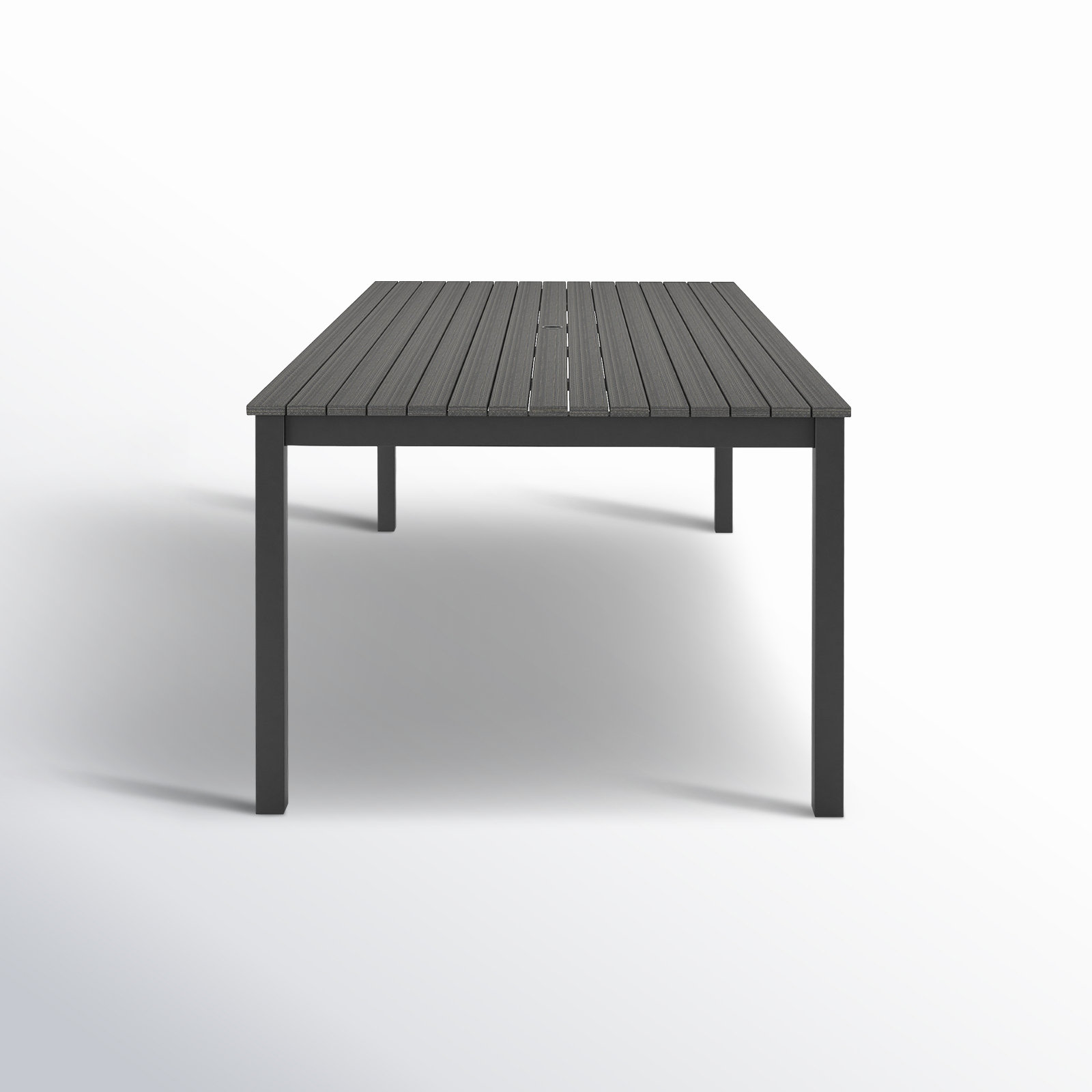 Townsend Outdoor Rectangular Patio Dining Table, 41" W x 83" L x 29" H, Gray