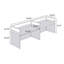 Station de travail rectangulaire pour 2 personnes avec câble, bureau cubique