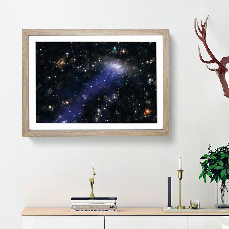 Out of Space Vol.17 - Picture Frame Graphic Art Print, Oak Framed, 62cm H x 87cm W x 2cm D