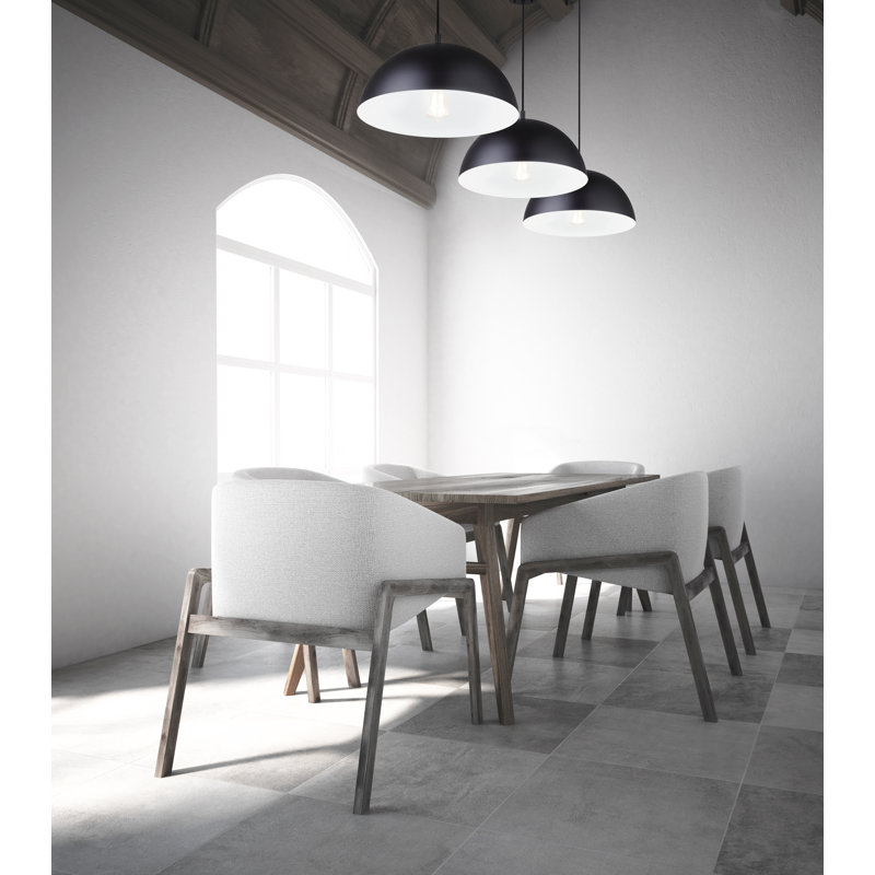 Sayd 1 - Light Matte Black Dome Pendant