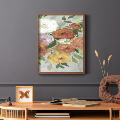 Reproduction encadrée délicate mélange II - bois massif
