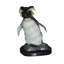 Statue pingouin Rockhopper en bronze 20 po sur base de marbre 16 po x 15 po x H 20 po