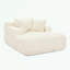 Chaise longue rembourrée en velours côtelé avec assise profonde-1384034035