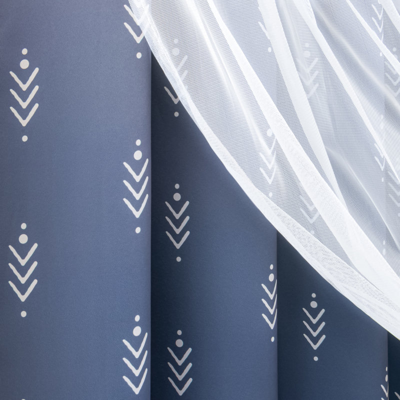 Rideau obscurcissant en polyester Kariyah, L 52 po x L 84 po, Indigo