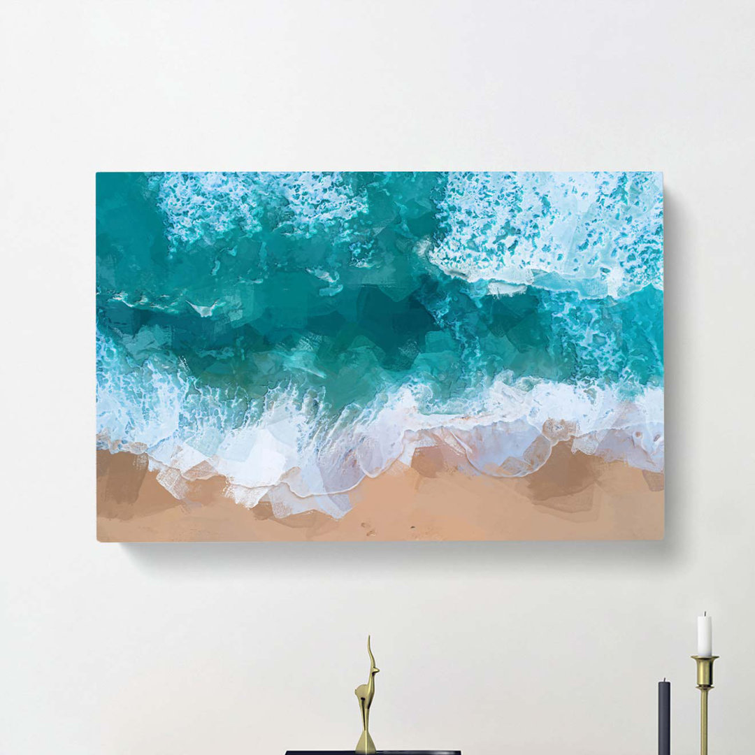 Beach in Melbourne Australia in Abstract - Wrapped Canvas Graphic Art Print
