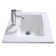 Wonline 18.1'' White Ceramic Rectangular Bathroom Sink with Faucet and Overflow