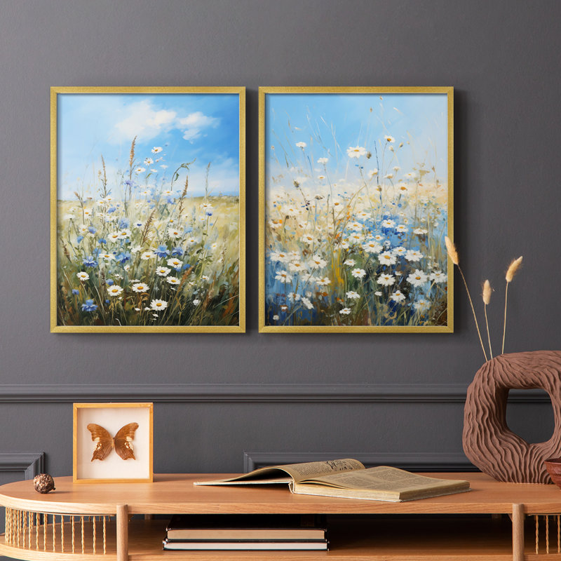 FLORAL Series VII - reproduction encadrée de qualité supérieure - prête à être accrochée - aucun clou requis - aucun clou requis