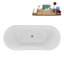 Baignoire autoportante 67 "avec drain interne Streamline-112235325