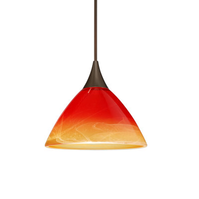 Luminaire suspendu conique à 1 lumière Pownal