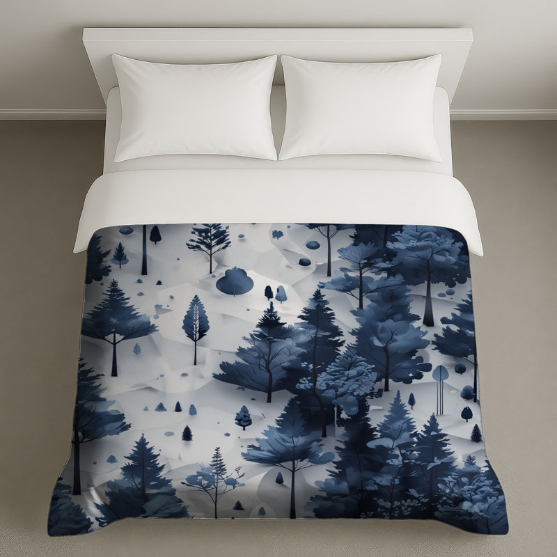 Blue Forest Landscape Duvet Covers, Lit simple