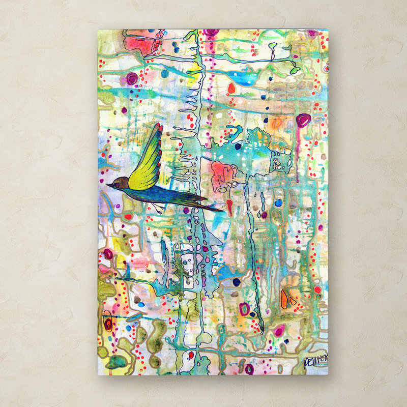 Art mural sur toile tendue - "Faire Surface" par Sylvie Demers pour le salon, la chambre à coucher ou le bureau - 16 x 24
