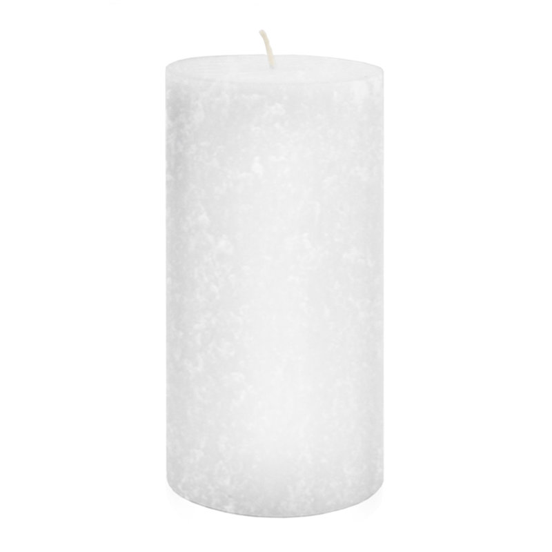 Bougie colonne non parfumée Timberline, Blanc, H 6 po x l 3 po x P 3 po