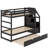 Fatlume Kids Twin Over Twin Bunk Bed with Trundle-489612809