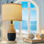 Lampe décorative de 20,5 po en corde de chanvre de style bord de mer, convenant au bureau d'étude de chevet