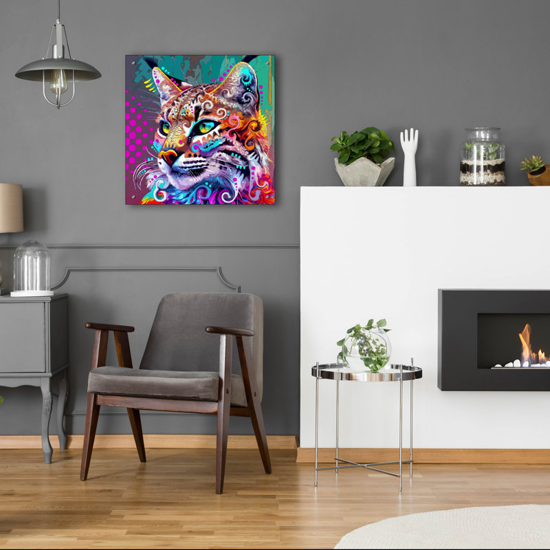 «Bobcat» par Dean Russo, H 24 po x l 24 po x P 0,2 po