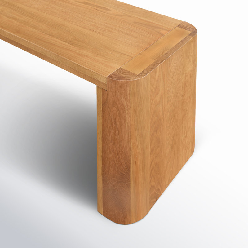Banc en bois massif Channing 62 "-82", H 17 po x l 62 po x P 16 po, Naturel