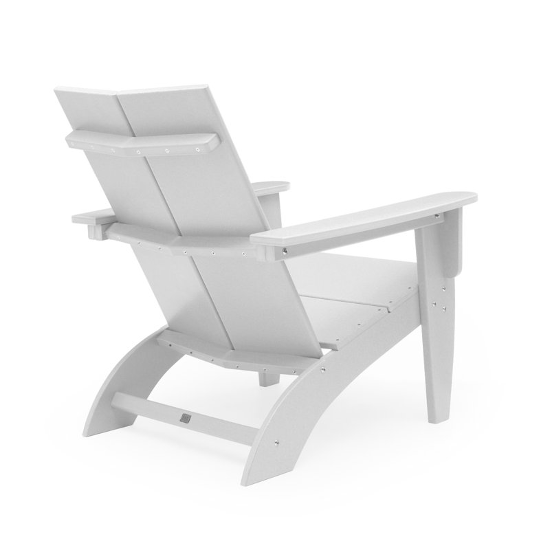 Aulika Outdoor HDPE Modern Adirondack Chairs, White