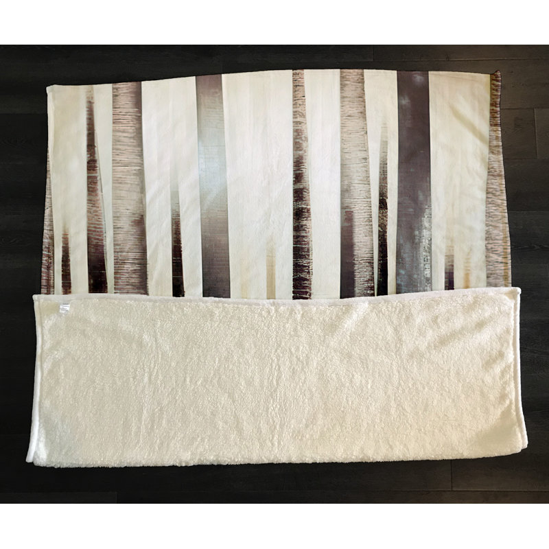 Throw Blanket, 51" W x 60" L, Striped/Abstract, Brown/Orange/Tan