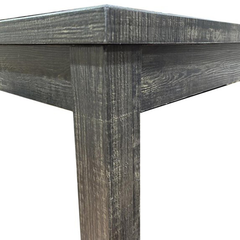 5 Piece Transitional Counter Dining Set, 36-inch Square Dining Table with 4 Tufted Counter Height Stools, Charcoal, Gray