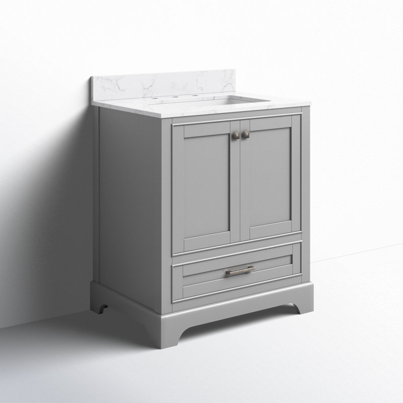 Ensemble de meuble-lavabo simple 30 po Aurilla, Gris