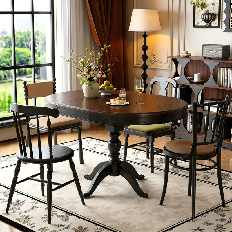 Table de salle à manger 40,55 "Vintage, 30.31" H x 40.55" W x 40.55" D
