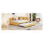 Lit de jour moderne tapissier double avec gigogne simple, structure de canapé-lit en lin sans sommier tapissier pour chambre d'amis-2082149979