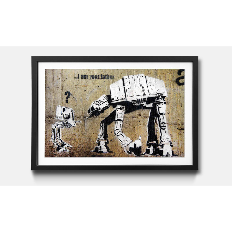 Streetart No.9 1 Piece Single Picture Frame Wall Art, 44cm H x 64cm W x 2.2cm D