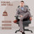 Executive Office Chair, 400LBS Big and Tall Office Chair with Foot Rest, Microfiber Computer Desk Chair with Lumbar Support, Reclining Function and Wide Seat, Black