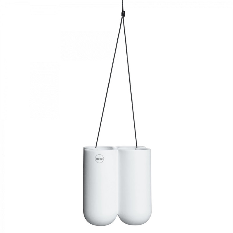 Pot à fleurs en céramique Mario, Blanc, H 5,51 po x l 5,51 po x P 5,51 po