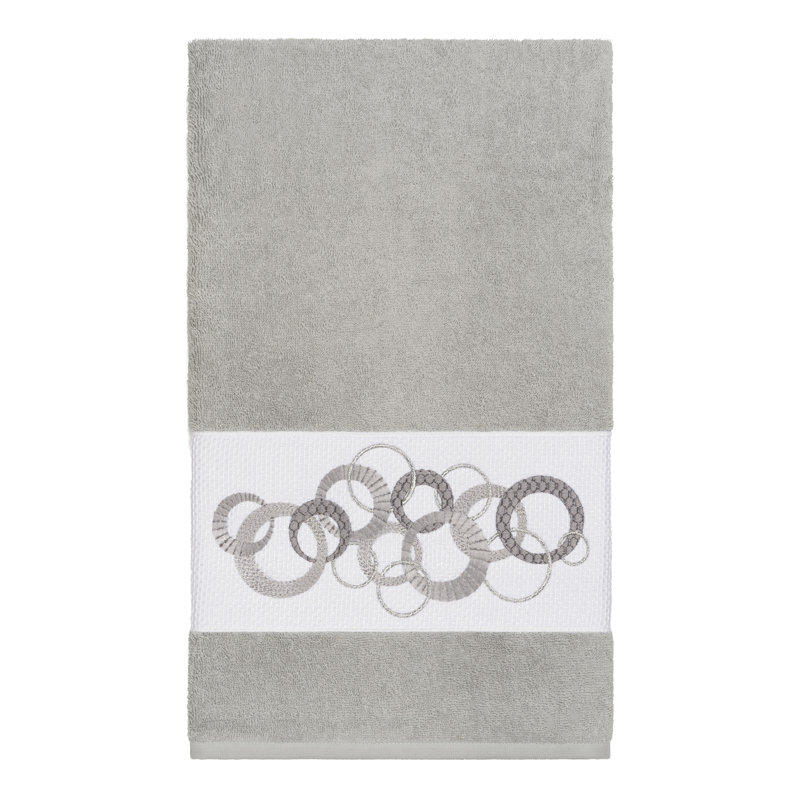 Annabelle Turkish Cotton Midweight Bath Towel, Light Gray